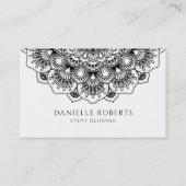 Black Mandala Visitenkarte (Vorderseite)