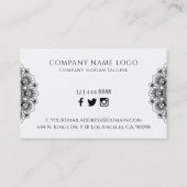 Black Mandala Visitenkarte (Rückseite)