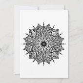 Black Mandala Wedding Einladung (Rückseite)