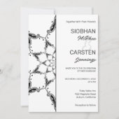 Black Mandala Wedding Einladung (Vorderseite)