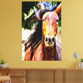 *~* Black Mane Horse AR22 Equine Art Canvas Print Leinwanddruck (Insitu (Wohnzimmer))