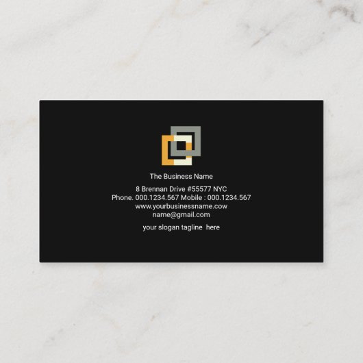 Black Map Grid Lines Logistics Transporter Visitenkarte (Rückseite)