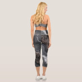 Black Marble Abstract Leggings – yoga pants (Rückseite)