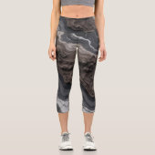 Black Marble Abstract Leggings – yoga pants (Vorderseite)