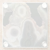 Black Marble Agate Geode Imitats Stone Untersetzer (Rückseite)