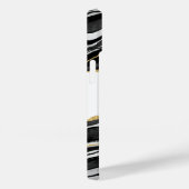 Black Marble Agate Gold Glitzer Personalisiert Case-Mate iPhone Hülle (Rückseite / Rechts)