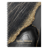 Black Marble Agate Notizblock (Vorderseite)