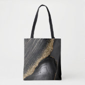 Black Marble Agate Tasche (Vorderseite)