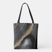 Black Marble Agate Tasche (Rückseite)