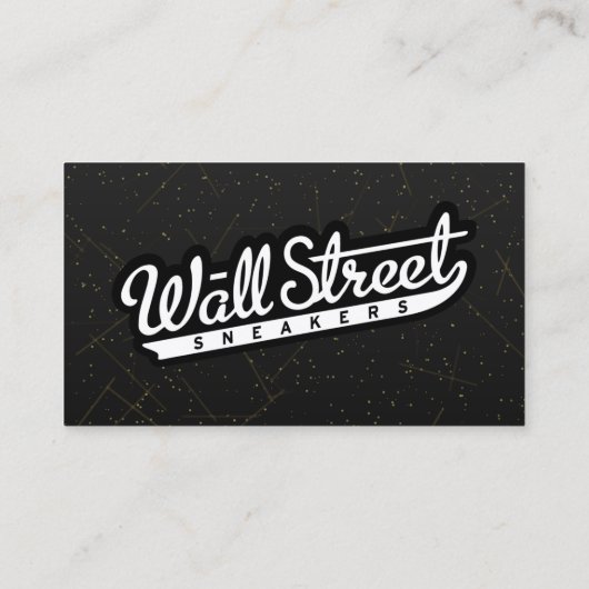 Black Marble Business Card mit GoldsparkleEffekt Visitenkarte (Rückseite)