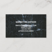 Black Marble Business Card Visitenkarte (Rückseite)