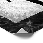 Black Marble Chai Symbol Poster (Ecke)