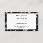Black Marble Glam Gold & Glitzer Visitenkarte (Rückseite)