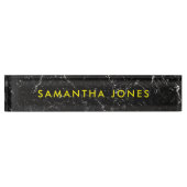 Black Marble Gold Classic Personalisiert Namensplakette (Vorderseite)