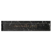 Black Marble Gold Classic Personalisiert Namensplakette (Vorderseite)