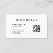 Black Marble Gold Glitzer & Elegante Haar Stylist Visitenkarte (Rückseite)