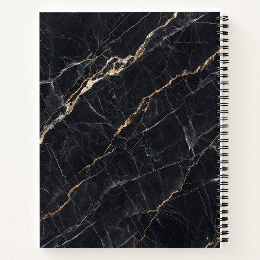 Black Marble Gold Notebook Notizblock (Rückseite)