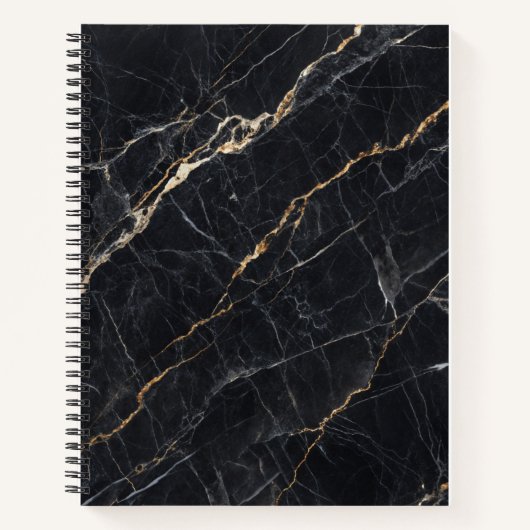 Black Marble Gold Notebook Notizblock (Vorderseite)
