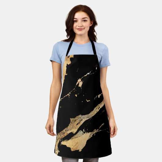 Black Marble Gold Schürze (Getragen)