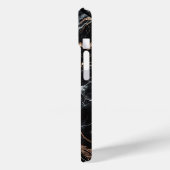 Black Marble & Gold Veins Case-Mate iPhone Hülle (Rückseite / Links)