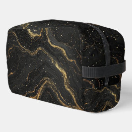 Black Marble Gold Veins Luxury Abstract Waschbeutel