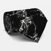 Black Marble Neneck Krawatte (Gerollt)