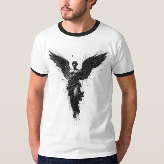 Black Marble Nike Statue T-Shirt (Vorderseite)