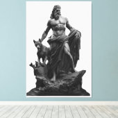 Black Marble Sculpture Leinwanddruck (Insitu (Holzboden))