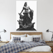 Black Marble Sculpture Leinwanddruck (Insitu (Schlafzimmer))