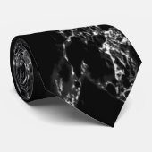 Black Marble Stone Neck Tie - Modern Krawatte (Gerollt)