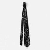 Black Marble Stone Neck Tie - Modern Krawatte (Rückseite)