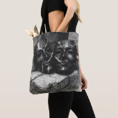 Black Marble Theatre Masks - Dark Aesthetic Tote B Tasche (Von Nahem)