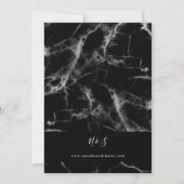 Black Marble Wedding Einladung (Rückseite)