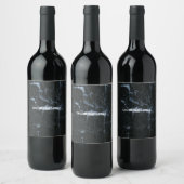 Black Marble Weinetikett (Flaschen)
