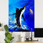 Black Marlin "Black Attack" Poster (Heimbüro)