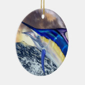 Black Marlin Christmas Keramik Ornament (Rechts)