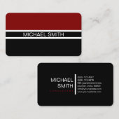 Black Maroon Beruflich Elegante Moderne Visitenkarte (Vorne/Hinten)