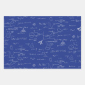 Black Maroon Blue Math Formeln Gleichungen Geschenkpapier Set (Vorderseite 3)