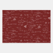 Black Maroon Blue Math Formeln Gleichungen Geschenkpapier Set (Vorderseite 2)