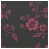 Black Maroon Dogwood Blume Gothic Stoff (Nahaufnahme)