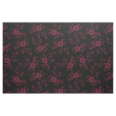 Black Maroon Dogwood Blume Gothic Stoff (Fat Quarter (45,7 x 55,9 cm))