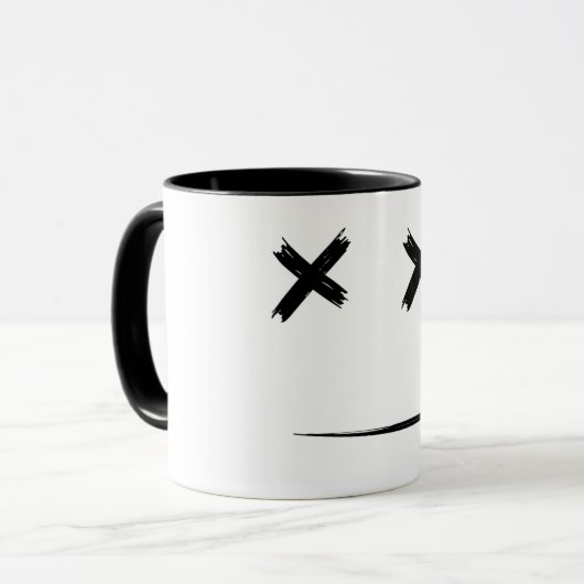 Black Marshmallow Cool Ästhetische Tasse (Vorderseite Links)