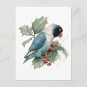 Black Masked Lovebird Sketch Postkarte (Vorderseite)