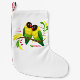 Black Masked Lovebirds Kleiner Weihnachtsstrumpf