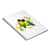 Black Masked Lovebirds Notizblock (Rechte Seite)
