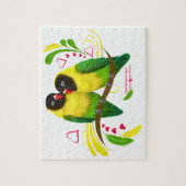 Black Masked Lovebirds Puzzle (Vertikal)