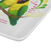 Black Masked Lovebirds Schneidebrett (Ecke)