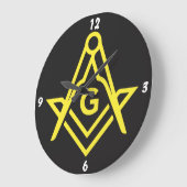 black masonic große wanduhr (Winkel)