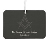 Black Masonic Master Mason Freemason Compass Autolufterfrischer (Rückseite)