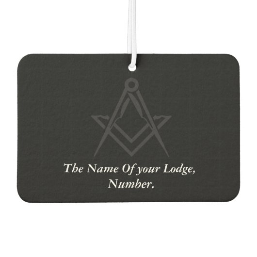 Black Masonic Master Mason Freemason Compass Autolufterfrischer (Vorderseite)